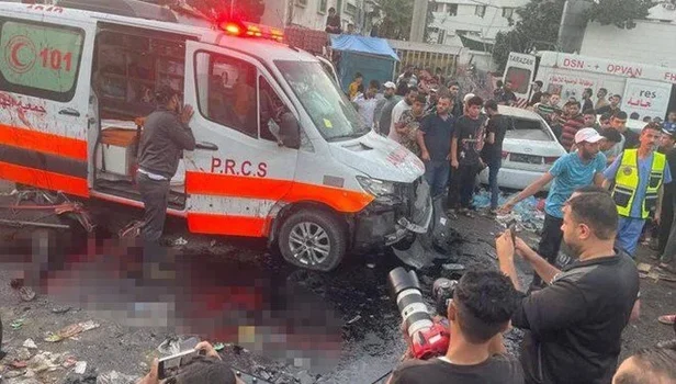 İsrail ambulansları vurdu